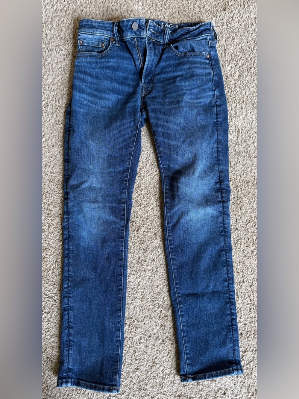 American Eagle Outfitters Men's Slim Straight Dark Blue Jeans, 29x30